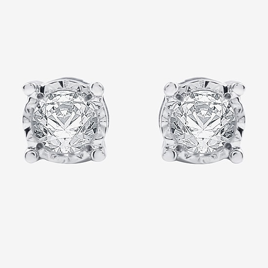 Ever Star (G / SI1-SI2) 1/2 CT. T.W. Lab Grown White Diamond Sterling Silver Round 2-pc. Jewelry Set