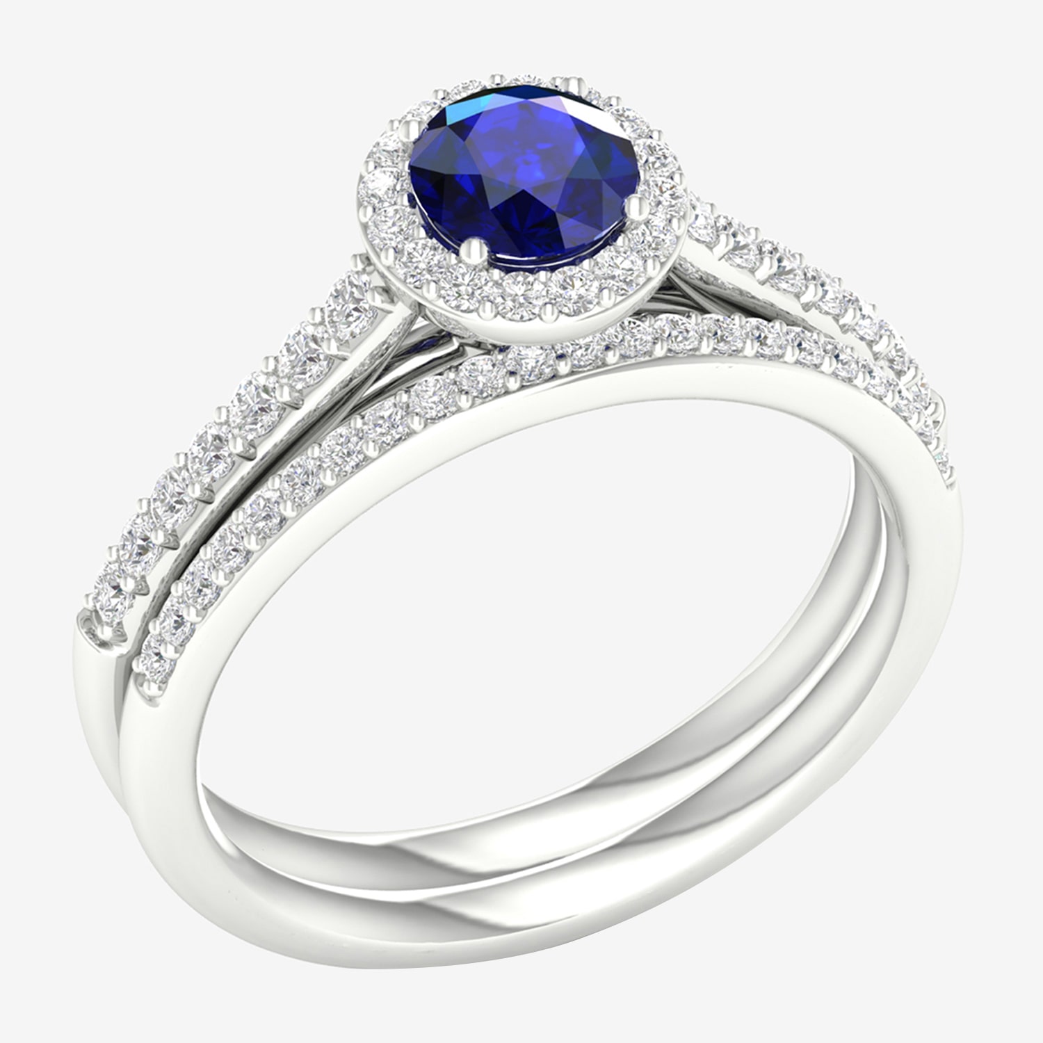 Modern Bride Gemstone Womens 1/3 CT. T.W. Lead Glass-Filled Red Ruby 10K Gold Halo Bridal Set