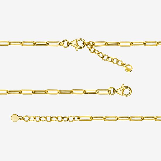 Paris 1901 By Charles Garnier Womens 18K Gold Over Silver Solid Heart 6 3/4 Inch Link Bracelet