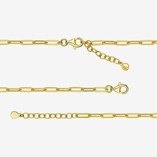 Paris 1901 By Charles Garnier Womens 18K Gold Over Silver Solid 6 3/4 Inch Link Bracelet