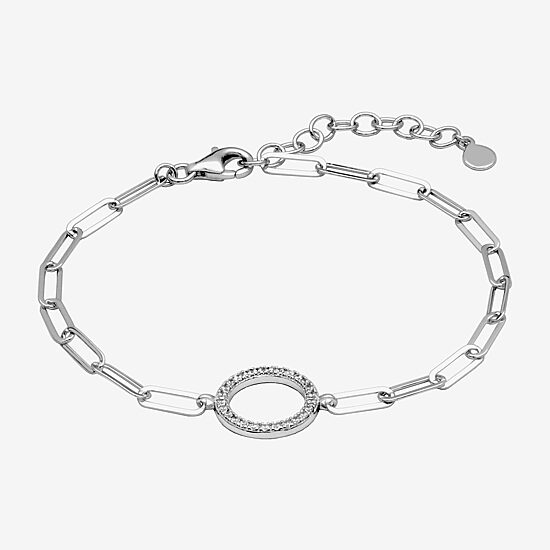 Paris 1901 By Charles Garnier Womens Sterling Silver Solid 7 Inch Link Bracelet
