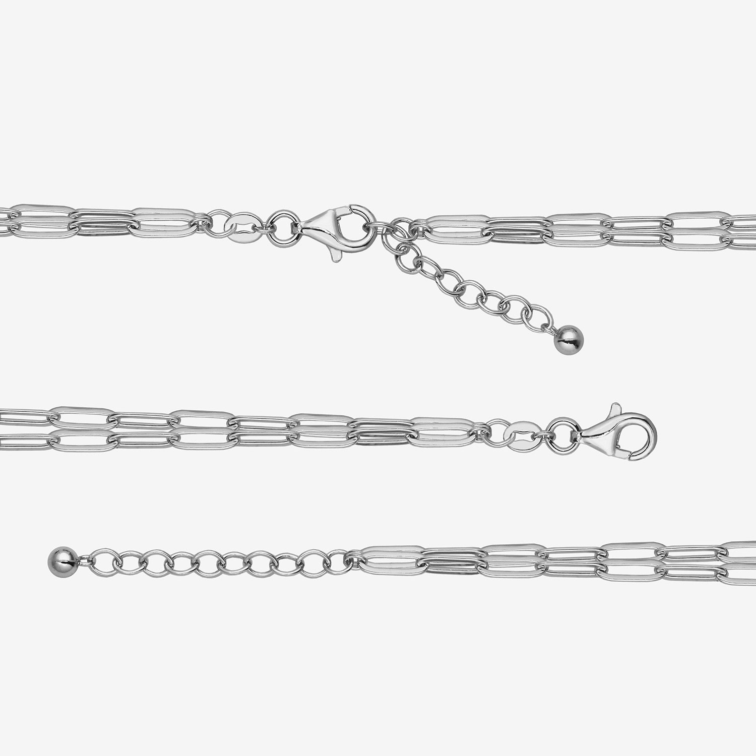 Womens Sterling Silver Solid 6 3/4 Inch Link Bracelet