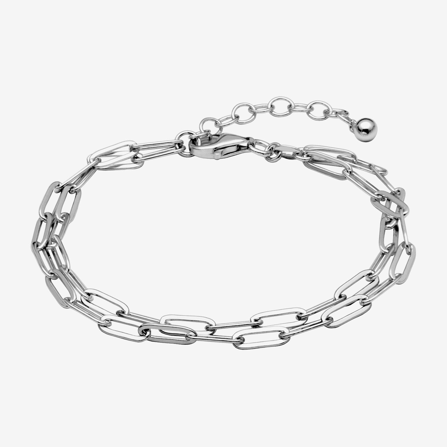 Womens Sterling Silver Solid 6 3/4 Inch Link Bracelet