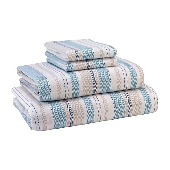 Avanti Pajama Stripe Cotton Flannel Deep Pocket Sheet Set