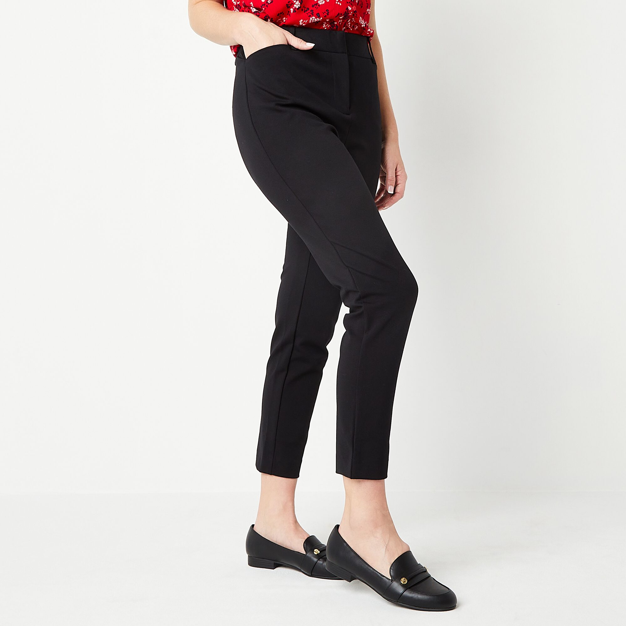 Liz Claiborne Emma Womens Straight Mid Rise Ankle Pant