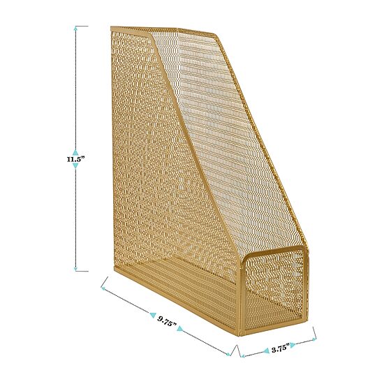 Martha Stewart Gold Mesh Single File Holder