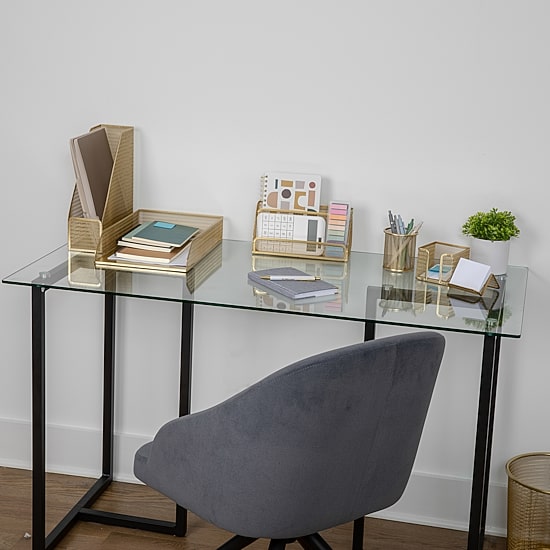 Martha Stewart 6 Piece Gold Desk Organizer Set