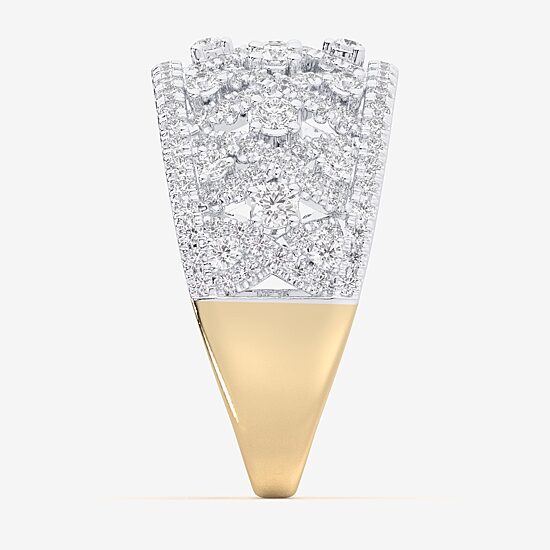 (G-H / Si1-Si2) Womens 1 CT. T.W. Lab Grown White Diamond 10K Gold Band