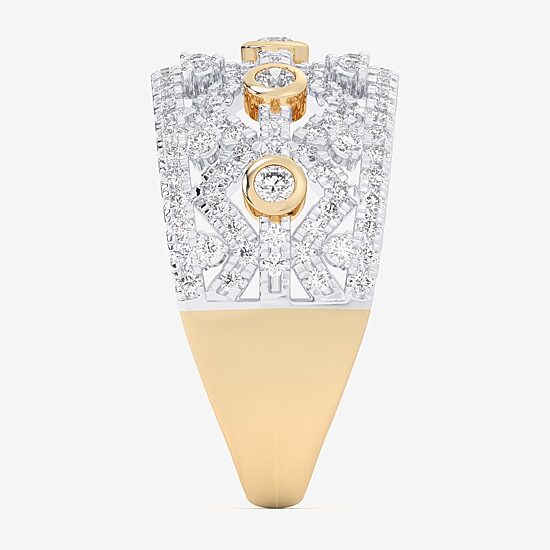 (G-H / Si1-Si2) Womens 1 CT. T.W. Lab Grown White Diamond 10K Gold Band