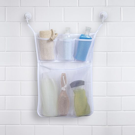 Kenney 4-Pocket Mesh Suction Shower Caddy