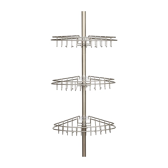 Kenney 3-Tier Spring Tension Corner Pole Shower Caddy
