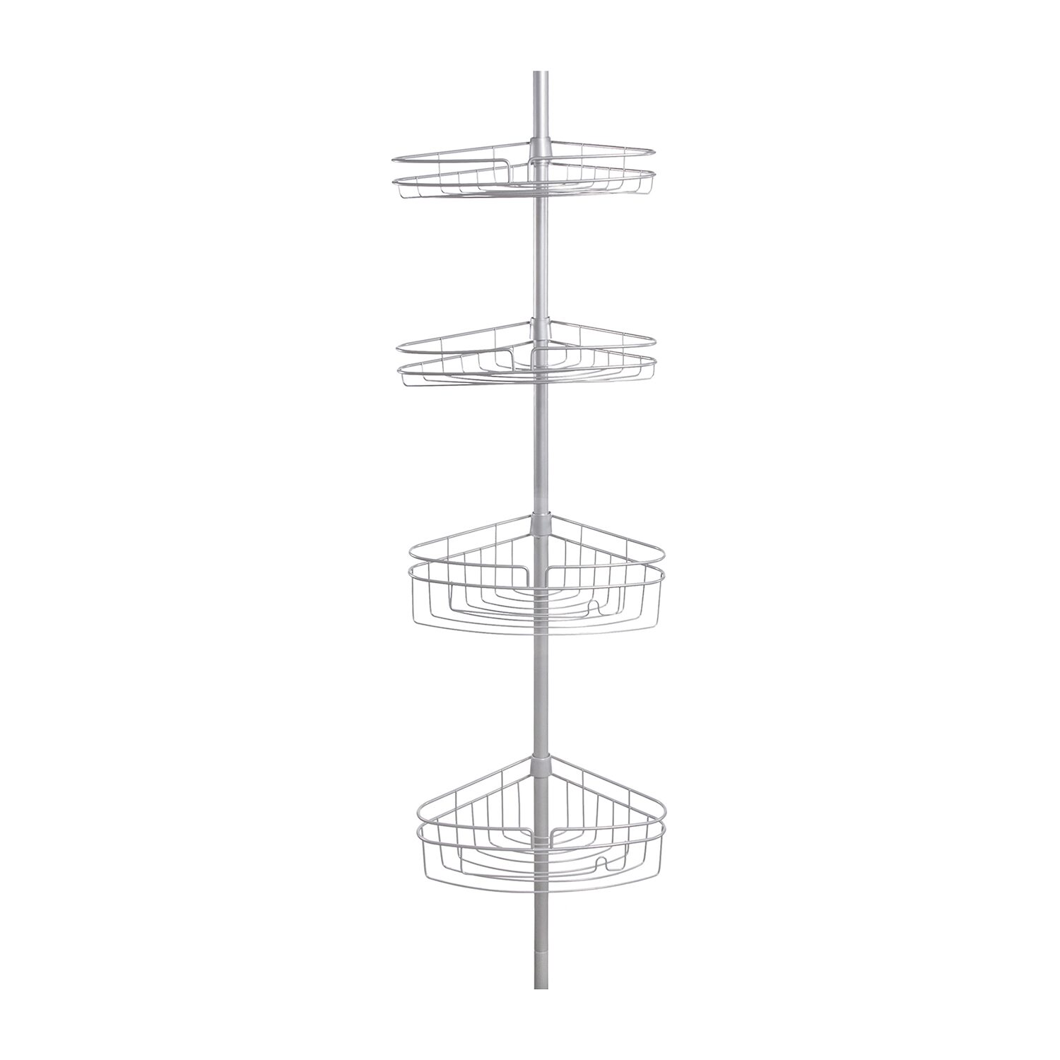 Kenney 4-Tier Spring Tension Corner Pole Shower Caddy