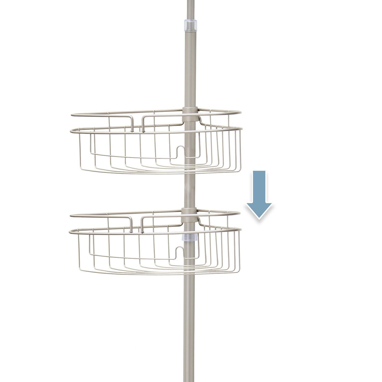Kenney 4-Tier Spring Tension Corner Pole Shower Caddy