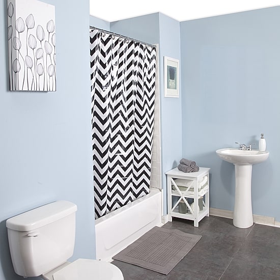 Kenney Step Up Chevron Shower Curtain Liner