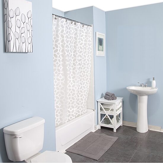 Kenney Geometric Shower Curtain Liner