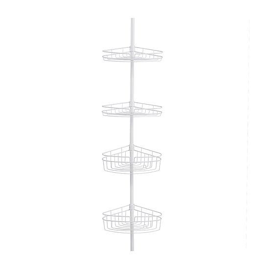 Kenney 4-Tier Spring Tension Corner Pole Shower Caddy