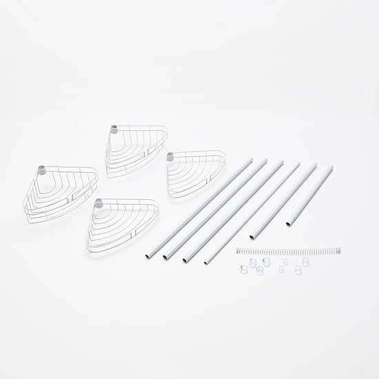 Kenney 4-Tier Spring Tension Corner Pole Shower Caddy