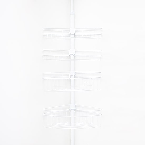 Kenney 4-Tier Spring Tension Corner Pole Shower Caddy