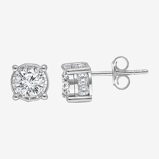 Tru Miracle 2 CT. T.W. Lab Grown White Diamond 14K Gold 6.7mm Round Stud Earrings