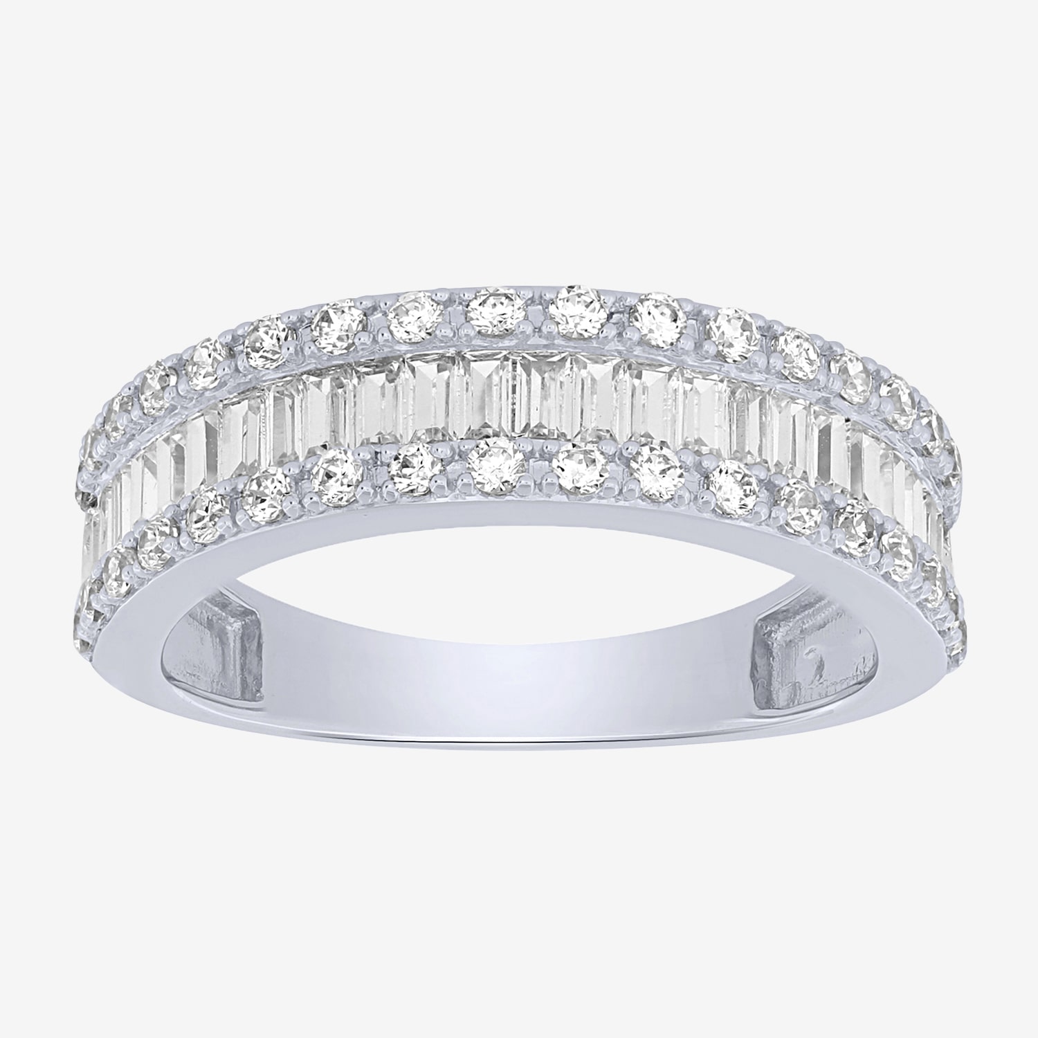 Womens 2.5MM 1 CT. T.W. Natural White Diamond 14K Gold Anniversary Wedding Band