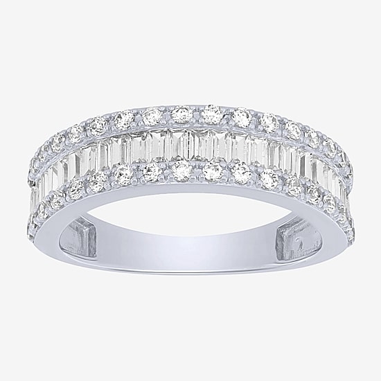 Womens 2.5MM 1 CT. T.W. Natural White Diamond 14K Gold Anniversary Wedding Band