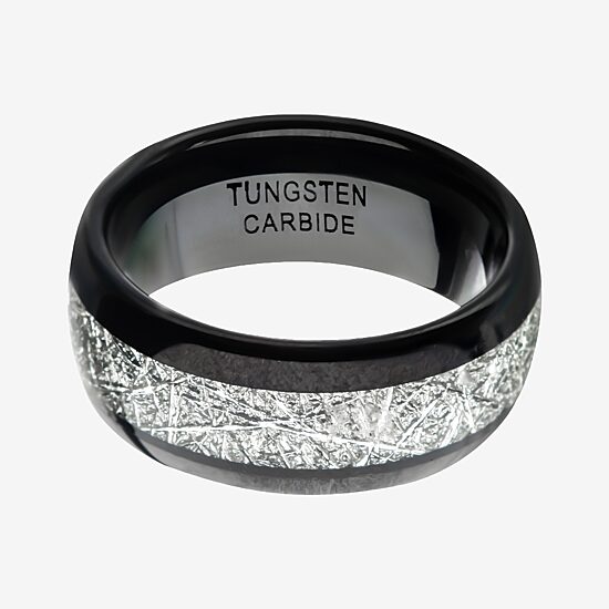 Inox Jewelry Mens 8MM Tungsten Wedding Band