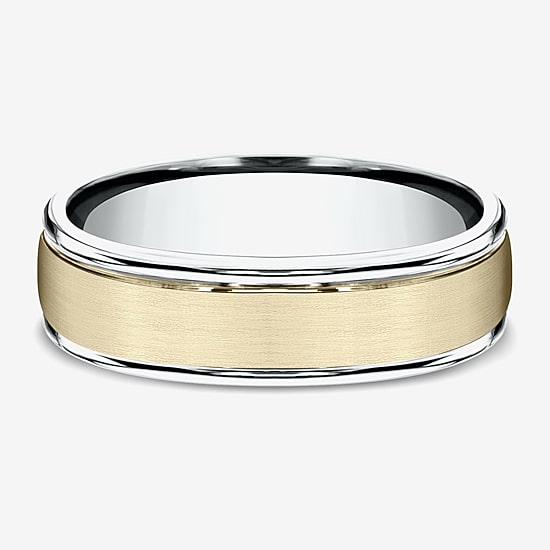 Mens 6MM 10K Gold Wedding Band