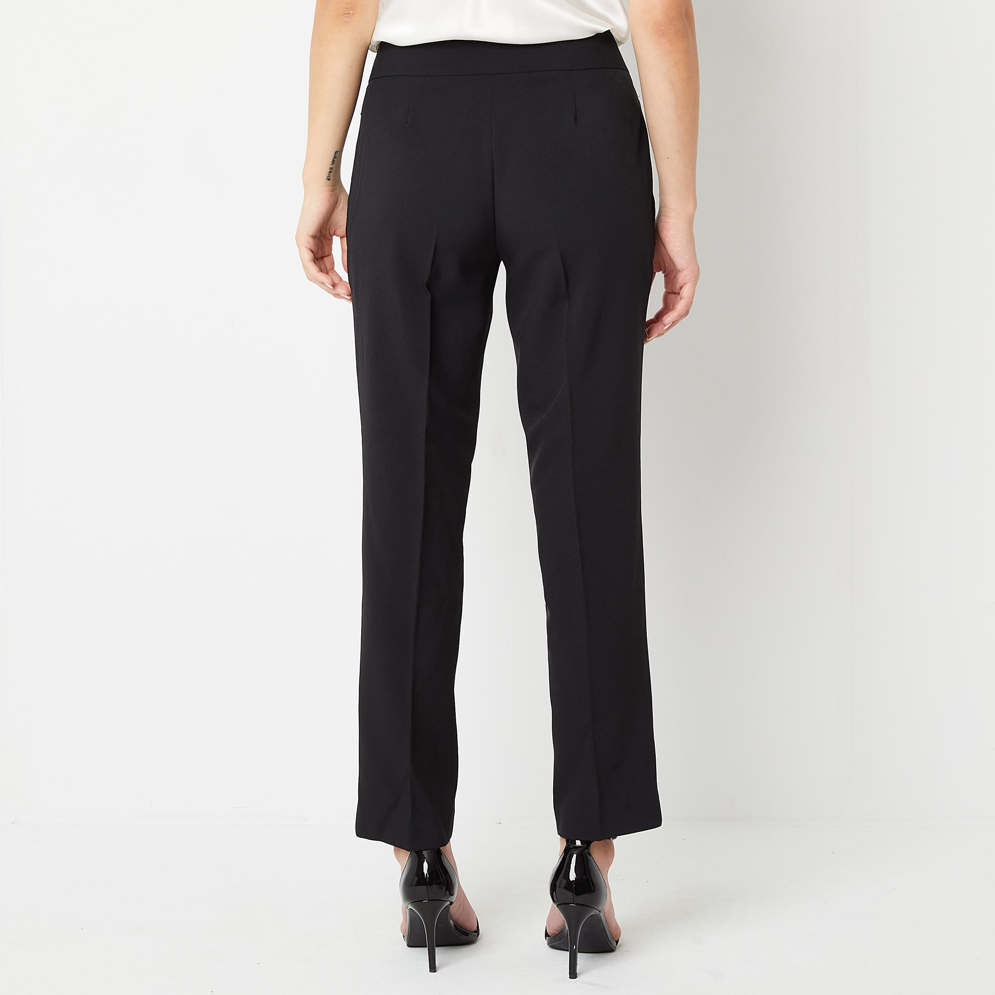 Black Label by Evan-Picone Crepe Womens Classic Fit Straight Suit Pant