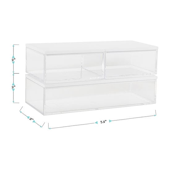 Martha Stewart 3 Pack Bins With MDF Lids