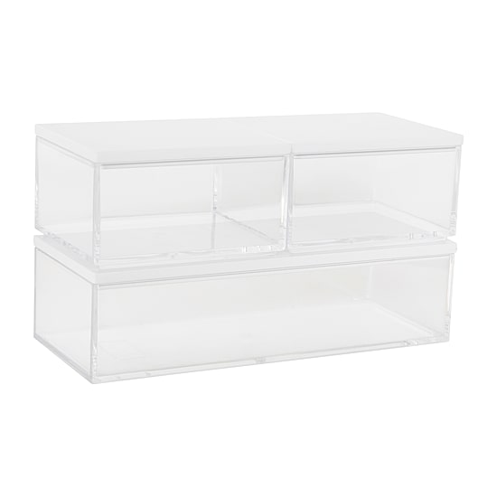 Martha Stewart 3 Pack Bins With MDF Lids
