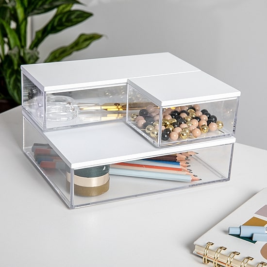 Martha Stewart 3 Pack Bins With MDF Lids