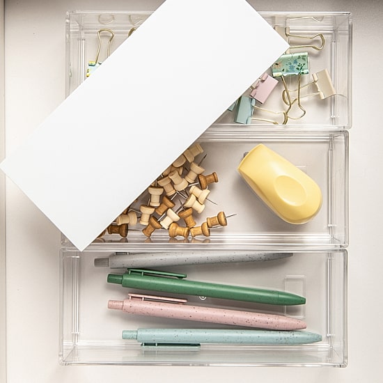 Martha Stewart 3 Pack Bins With MDF Lid