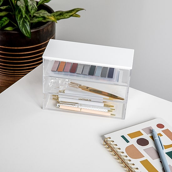 Martha Stewart 3 Pack Bins With MDF Lid