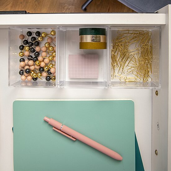 Martha Stewart 3 Pack 3X3.75 Clear Organizer