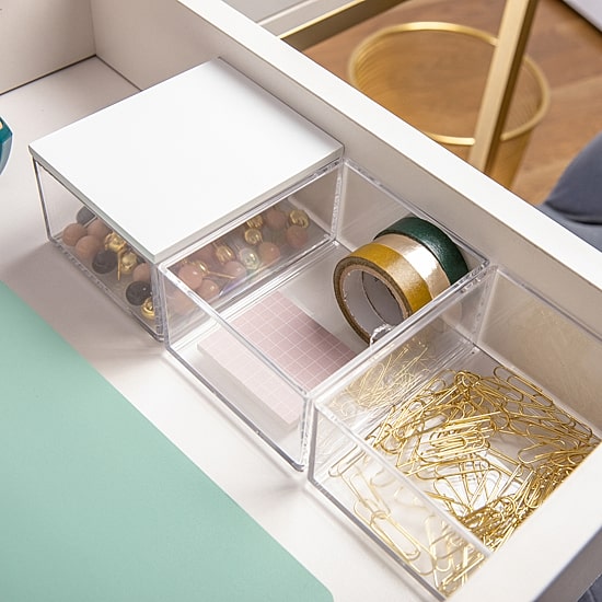 Martha Stewart 3 Pack Bins With MDF Lid