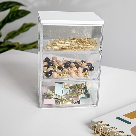 Martha Stewart 3 Pack Bins With MDF Lid
