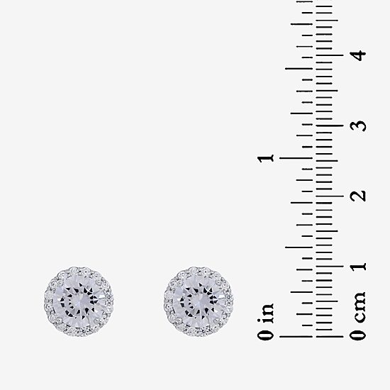 DiamonArt® 4 3/4 CT. T.W. White Cubic Zirconia Sterling Silver 9mm Stud Earrings