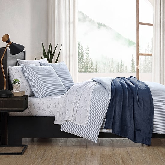 Eddie Bauer Ticking Stripe Duvet Cover Set