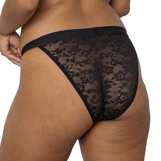 Curvy Couture No Show Lace String Bikini Panty - 1382