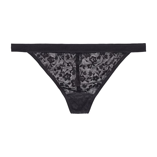 Curvy Couture No Show Lace G-String Thong Panty - 1383