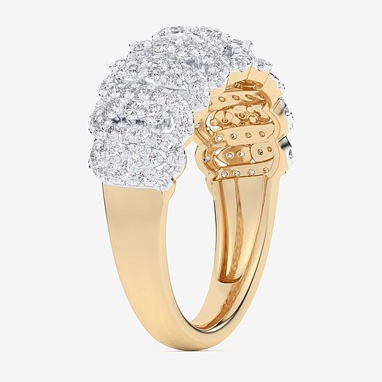 (G-H / Si1-Si2) Womens 3/4 CT. T.W. Lab Grown White Diamond 10K Gold Band