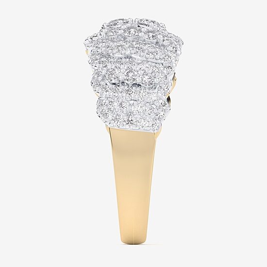 (G-H / Si1-Si2) Womens 3/4 CT. T.W. Lab Grown White Diamond 10K Gold Band