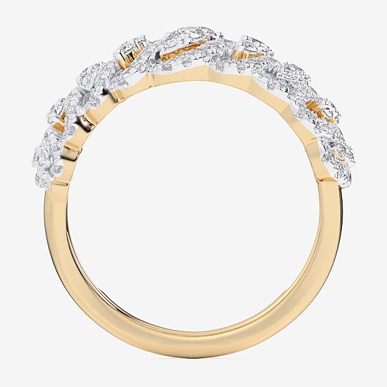 (G-H / Si1-Si2) Womens 3/4 CT. T.W. Lab Grown White Diamond 10K Gold Band