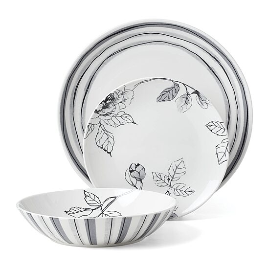 Oneida Sketchbook 12-pc. Porcelain Dinnerware Set