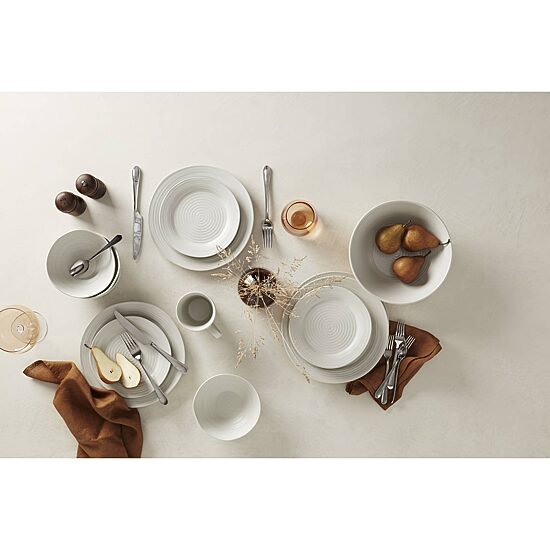 Oneida Ridge White 12-pc. Stoneware Dinnerware Set