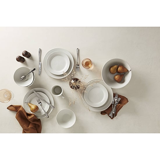 Oneida Ridge White 12-pc. Stoneware Dinnerware Set