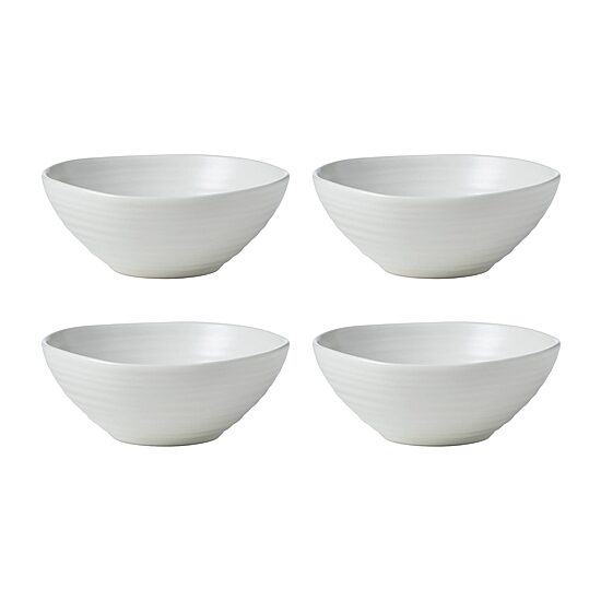 Oneida Ridge White 12-pc. Stoneware Dinnerware Set