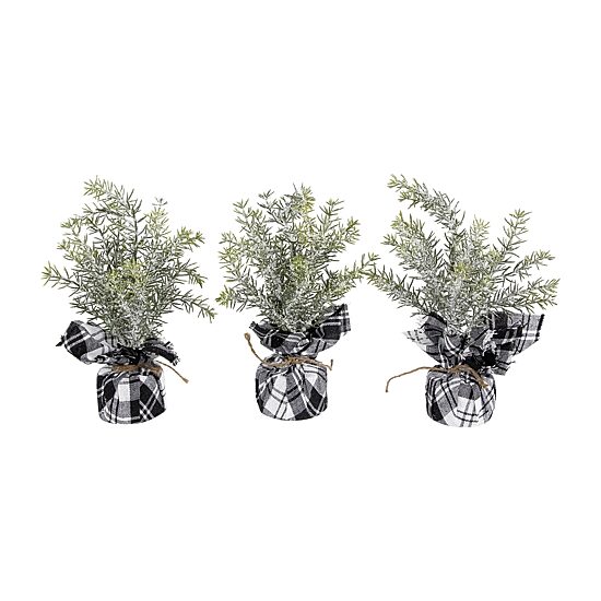 Northlight 9" Mini Frosted Pine Artificial 1 Foot Pine Christmas Tree