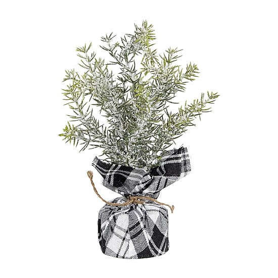 Northlight 9" Mini Frosted Pine Artificial 1 Foot Pine Christmas Tree