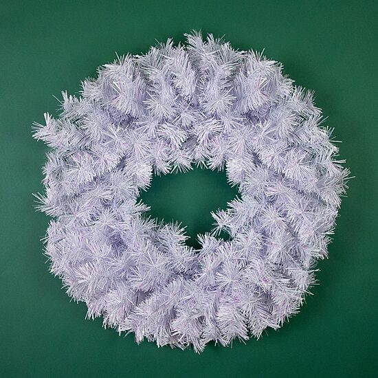 Northlight 36" Icy White Iridescent Spruce Wreath